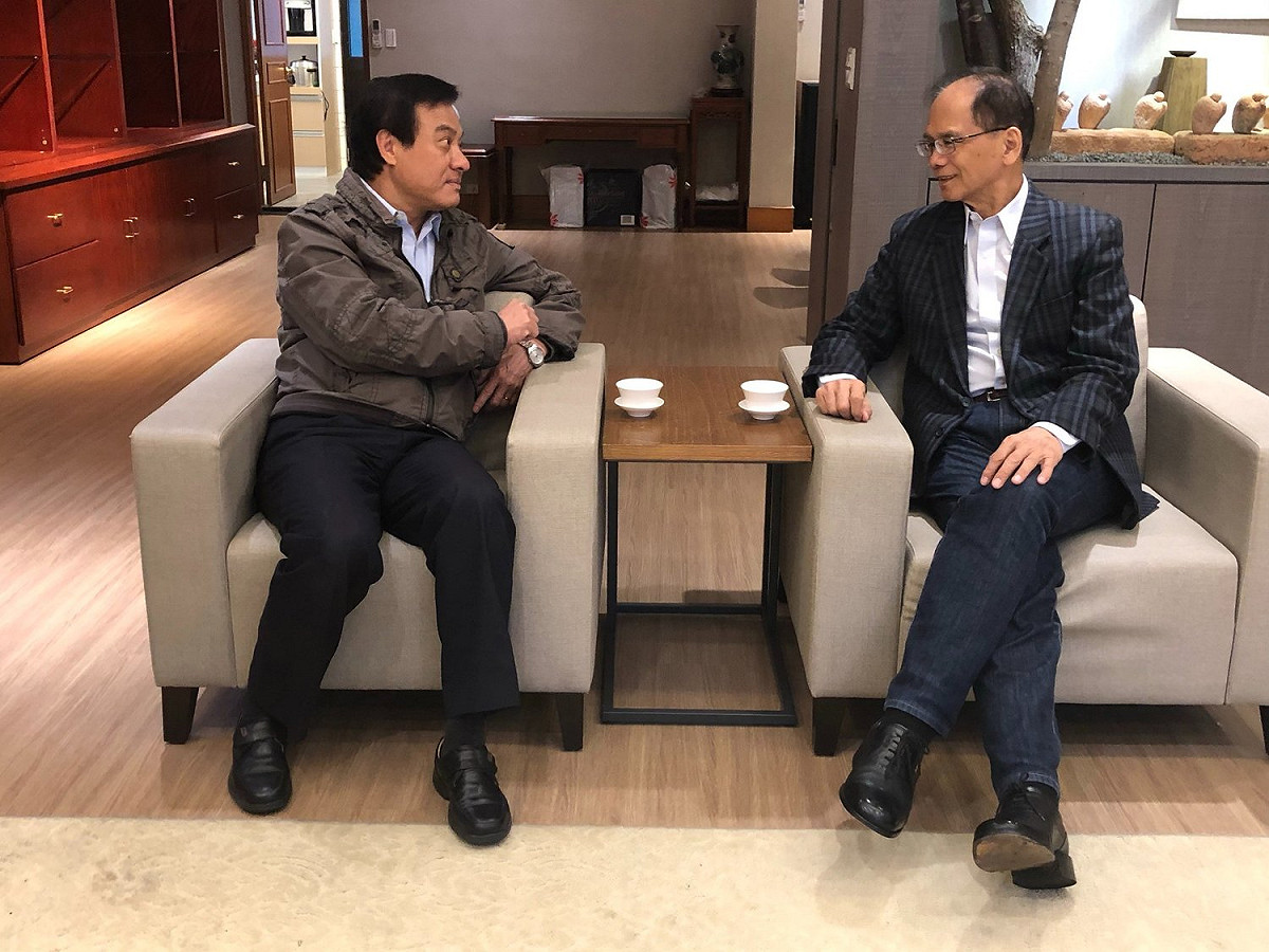 游錫堃今天拜會蘇嘉全。 圖:游錫堃臉書