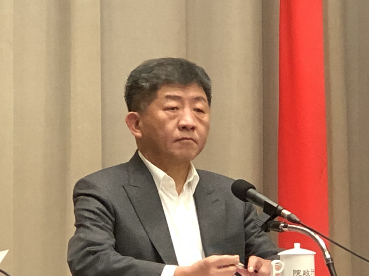 衛福部長陳時中今（6）日在行政院會後記者會正式宣布，即刻起，「國際郵輪禁止停靠我國港口」。 圖：謝莉慧/攝