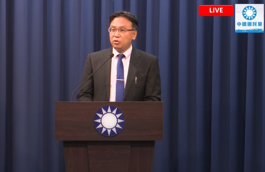 國民黨考紀會主委魏平政說明徐正文停權狀況。 圖：擷取自國民黨臉書