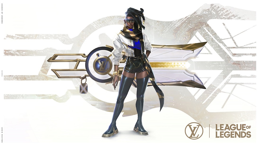 Louis Vuitton x Riot Games聯名限時英雄造型第二彈－姍娜「尊爵不凡」造型今日推出。 圖：Louis Vuitton/提供