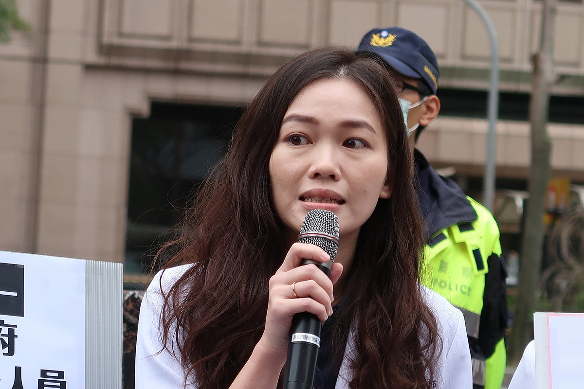 基進黨立委參選人吳欣岱。 圖：林朝億/攝（資料照）。