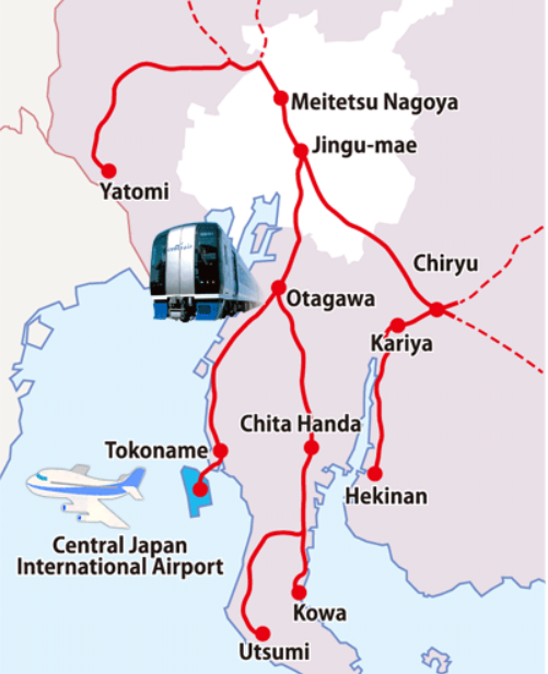 這對夫婦7日自夏威夷直飛日本愛知縣中部國際機場，於晚間8時7分搭上特急列車2號車廂。 圖：翻攝自名古屋鐵道官網