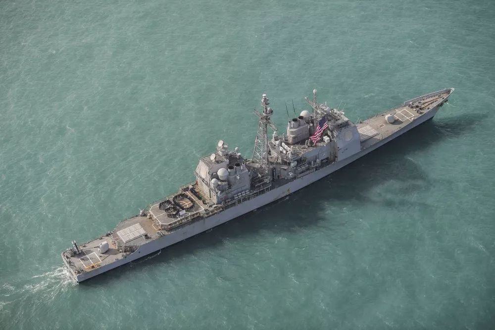 美國軍艦「錢瑟勒斯維爾」號。 圖：翻攝自中國《環球時報》
