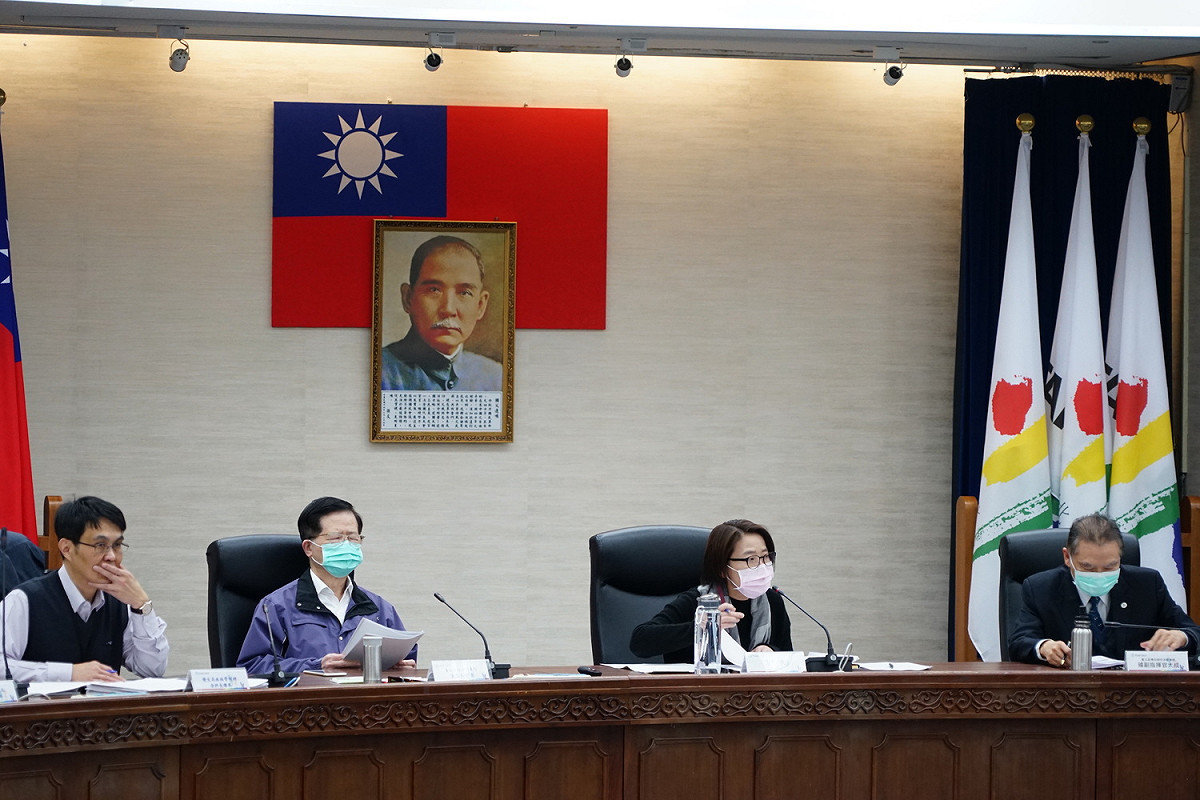 台北市副市長黃珊珊召開北市府因應2019新型冠狀病毒疫情小組第9次應變會議。 圖：北市府 / 提供