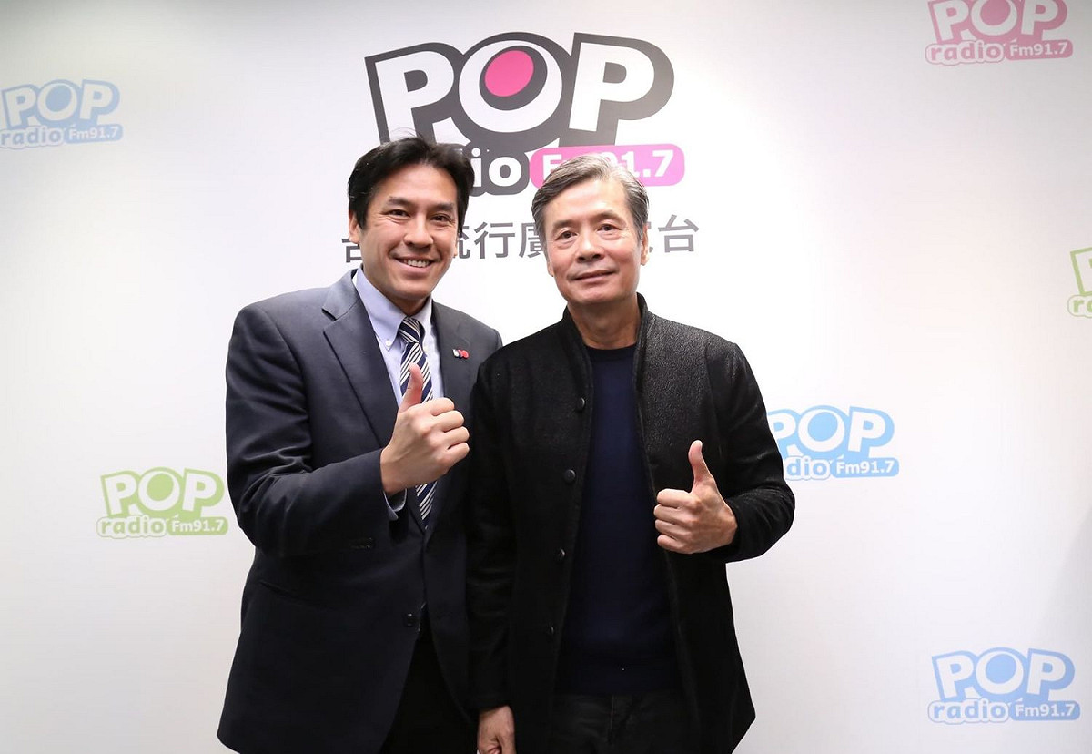前國安會秘書長金溥聰接受電台專訪。 圖：《POP撞新聞》/提供