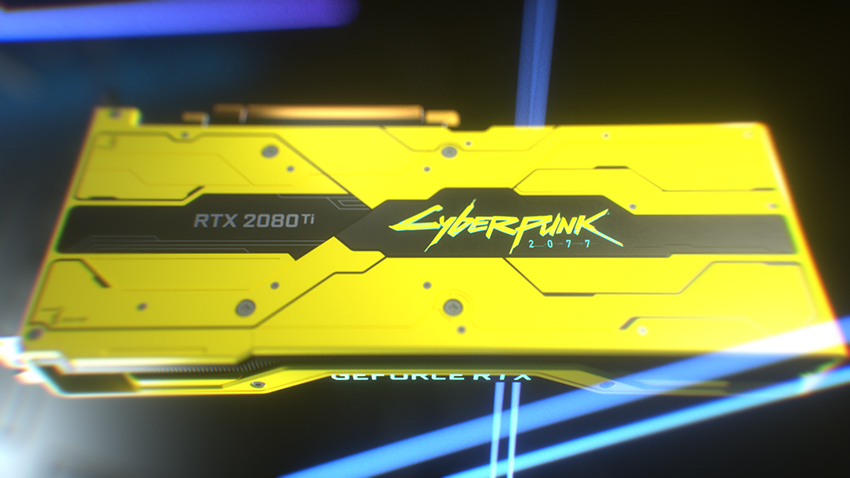 Nvidia宣布與《電競叛客2077》推出聯名RTX 2080Ti顯卡。 圖：翻攝自官網