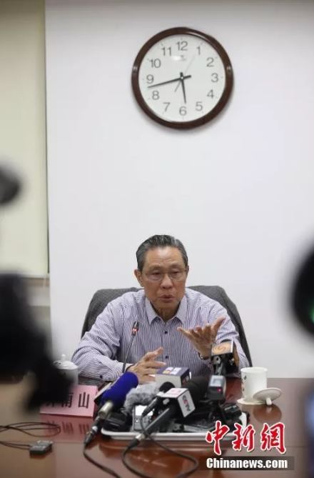 中國工程院院士鍾南山。 圖：翻攝中新網