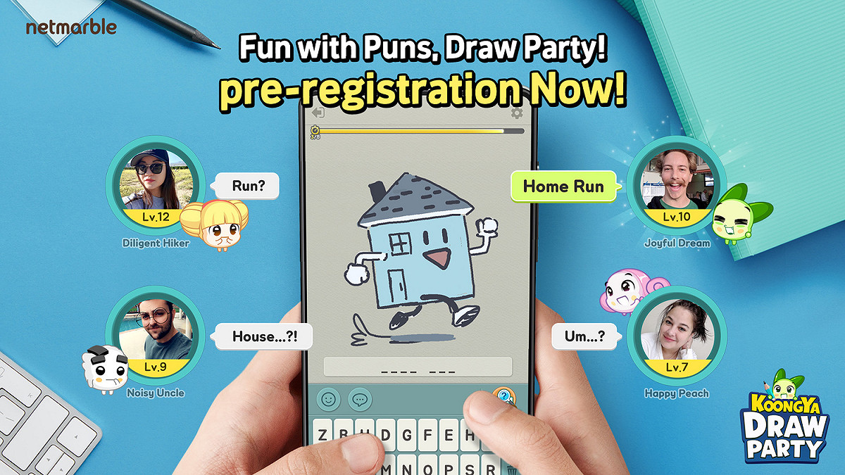 新即時社交繪畫創意遊戲《KOONGYA Draw Party》預計在台灣等地區推出 圖：Netmarble/提供