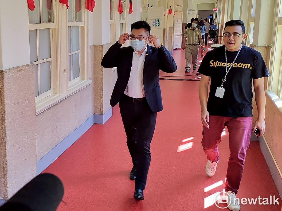 國民黨主席參選人江啟臣。 圖：黃建豪/攝