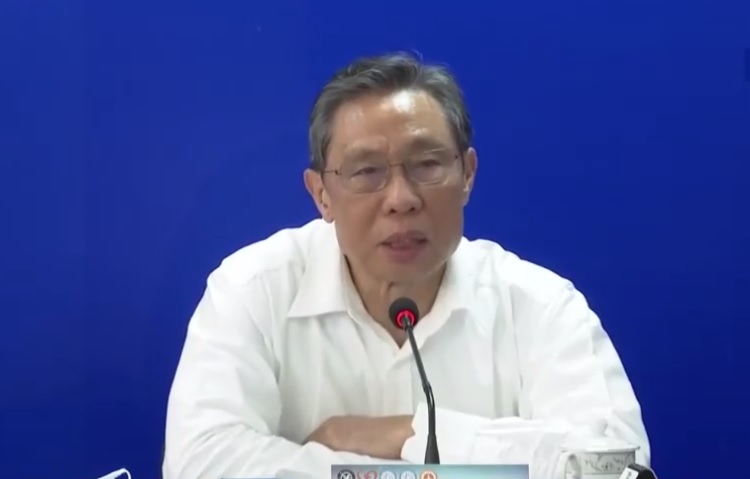 中國衛健委高級別專家組組長鍾南山。 圖:翻攝自央視微博