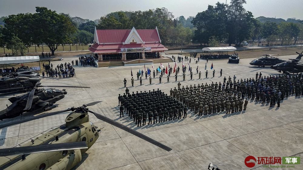 由泰國和美國聯合主辦的「金色眼鏡蛇2020」聯合軍演，25日在泰國北部彭世洛府開幕，29國、超過9000名軍士官兵參與。 圖：翻攝中新網
