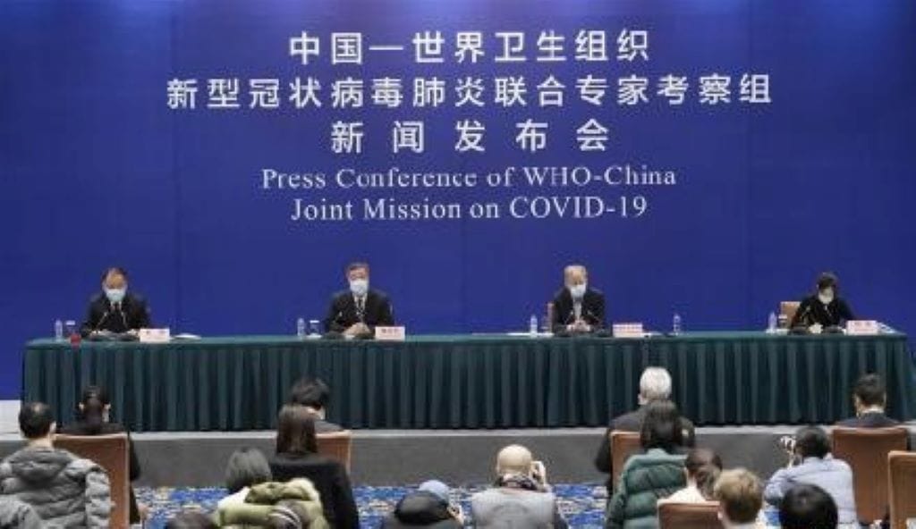 世界衛生組織（ＷＨＯ）在2月16日至24曾派出團隊前往中國考察，近日他們公開了考察報告。 圖：翻攝自微博