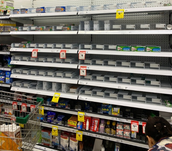 澳洲超市貨品被採購一空 圖:翻攝自推特