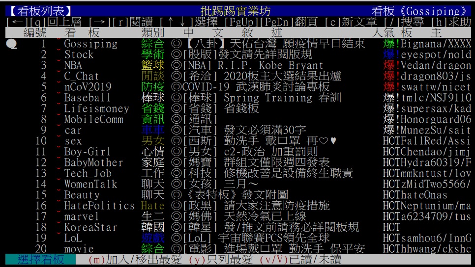 PTT站方今(4)日宣布，開放持台灣大學信箱者註冊帳號。 圖:翻攝自PTT