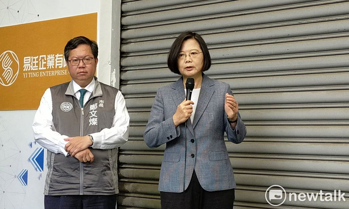 蔡英文說她和副總統陳建仁的行程都是錯開的，好讓政府運行不會因為某些疫情發生而造成不便。  圖：林昀真/攝