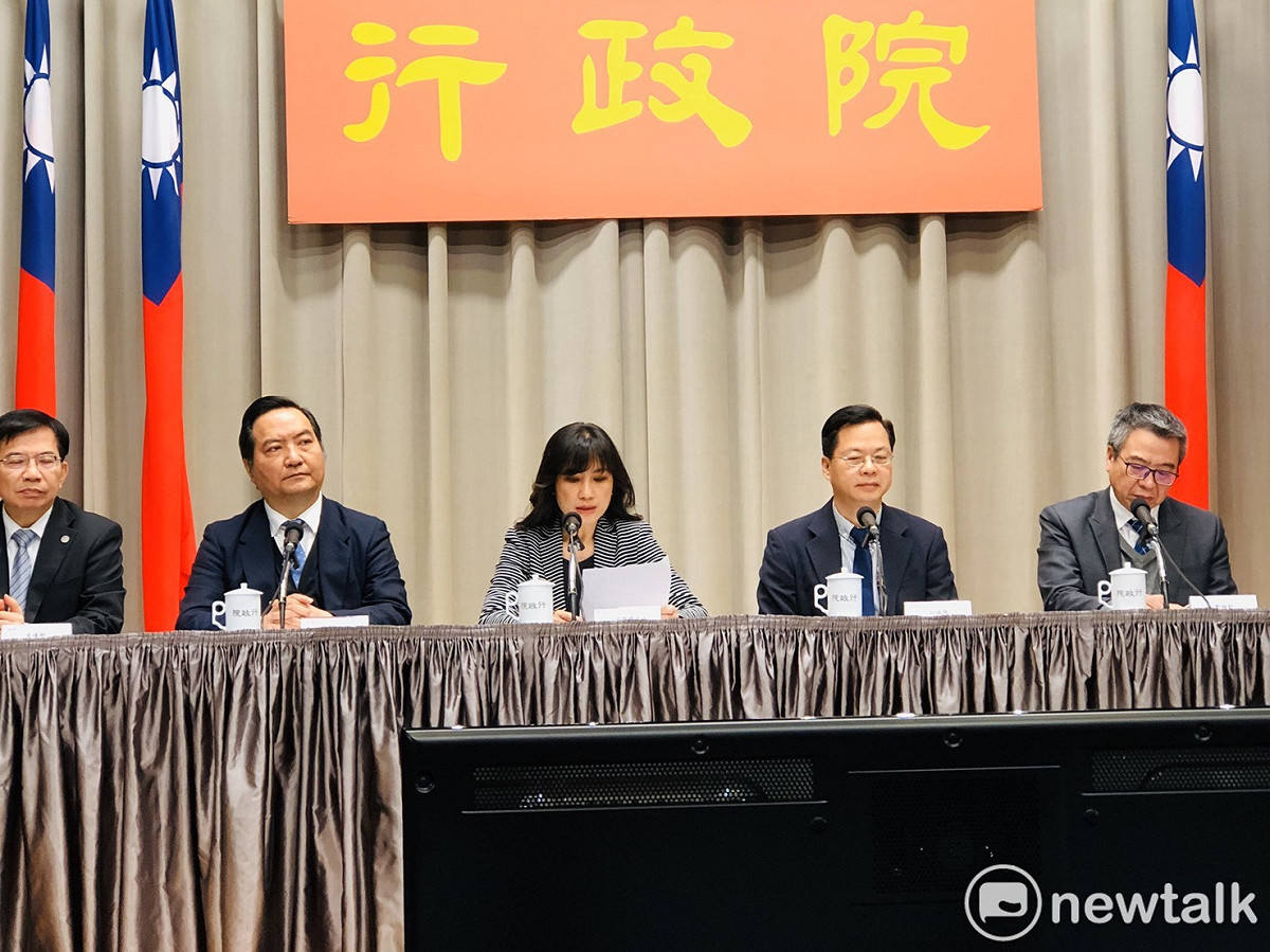 12日的行政院會後記者會。 圖：謝莉慧/攝