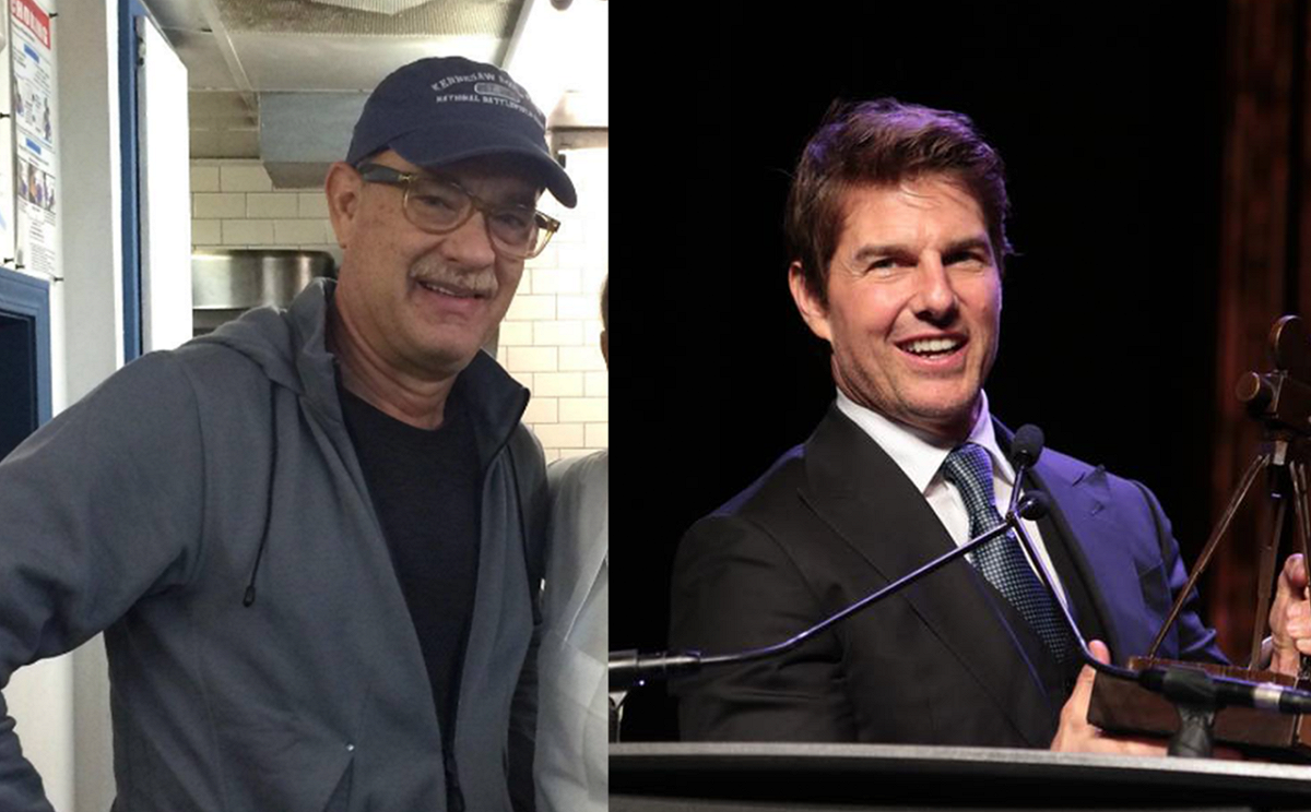 左為湯姆漢克斯（Tom Hanks）、右為湯姆克魯斯(Tom Cruise) 圖：新頭殼製圖（照片翻攝自2人臉書）