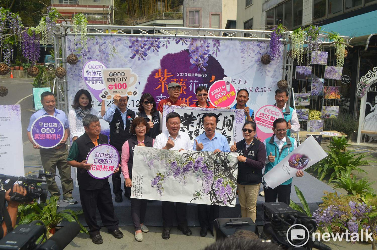 嘉義縣2020瑞里紫藤花季開幕，由縣長翁章梁主持。 圖：蔡坤龍/攝