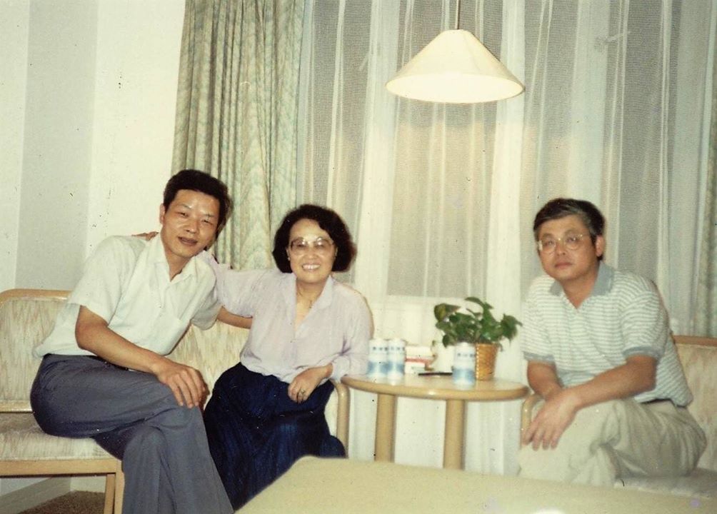 向陽與聶華苓及楊牧昔日合影 圖：截取自臉書