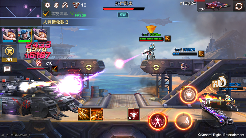 《魂斗羅：歸來》全新三人組隊闖關模式「虛空幻境」。 圖：Garena提供