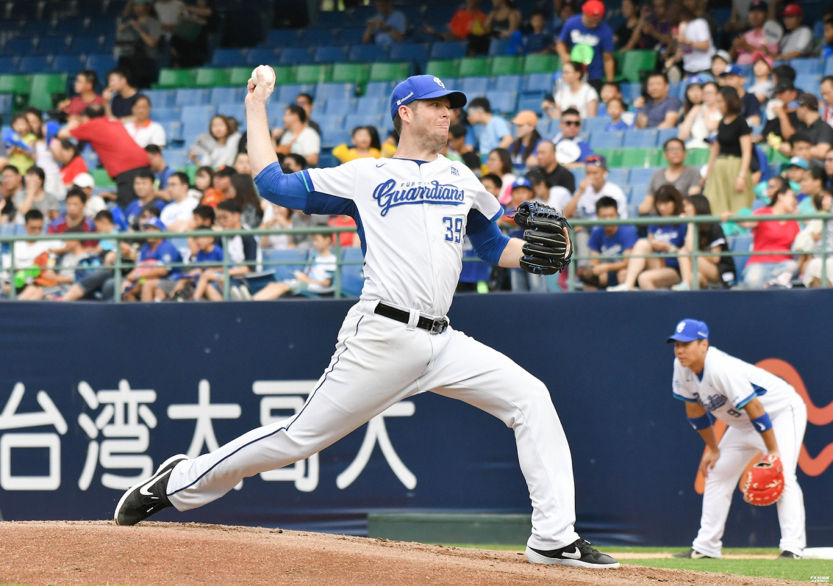 富邦悍將洋投羅力。 圖／記者葉政勳攝 , 2019.07.06