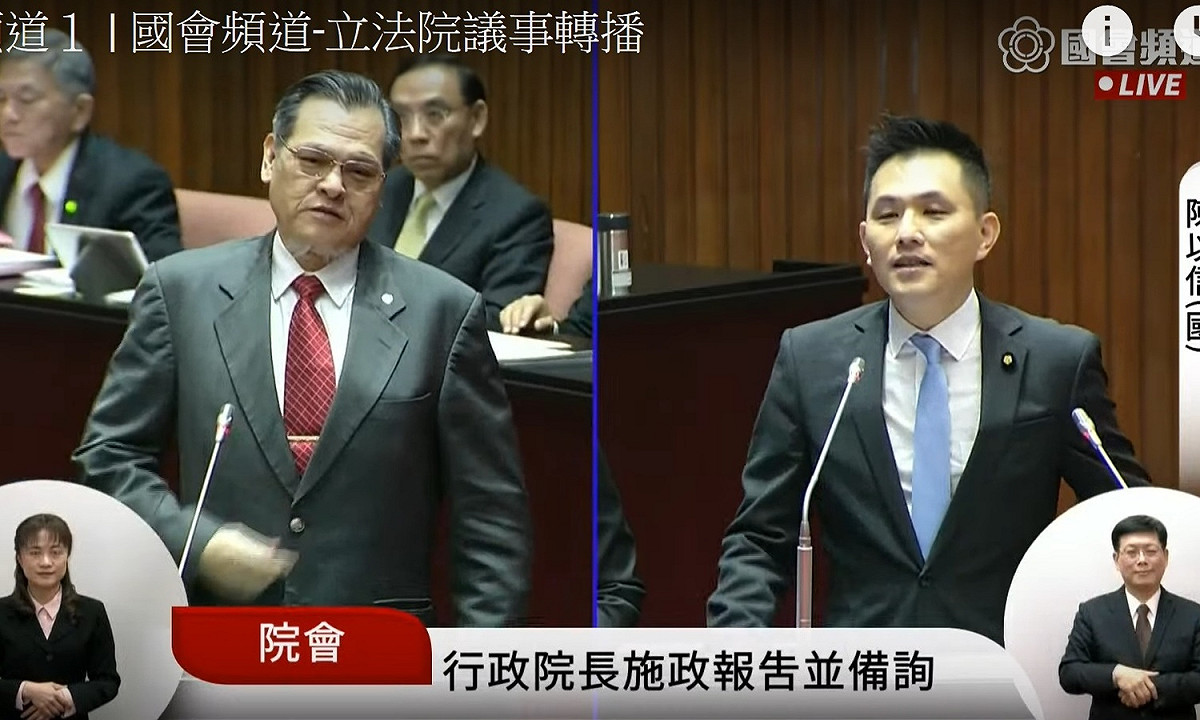 陸委會主委陳明通17日接受國民黨立委陳以信質詢。 圖：翻拍自國會頻道