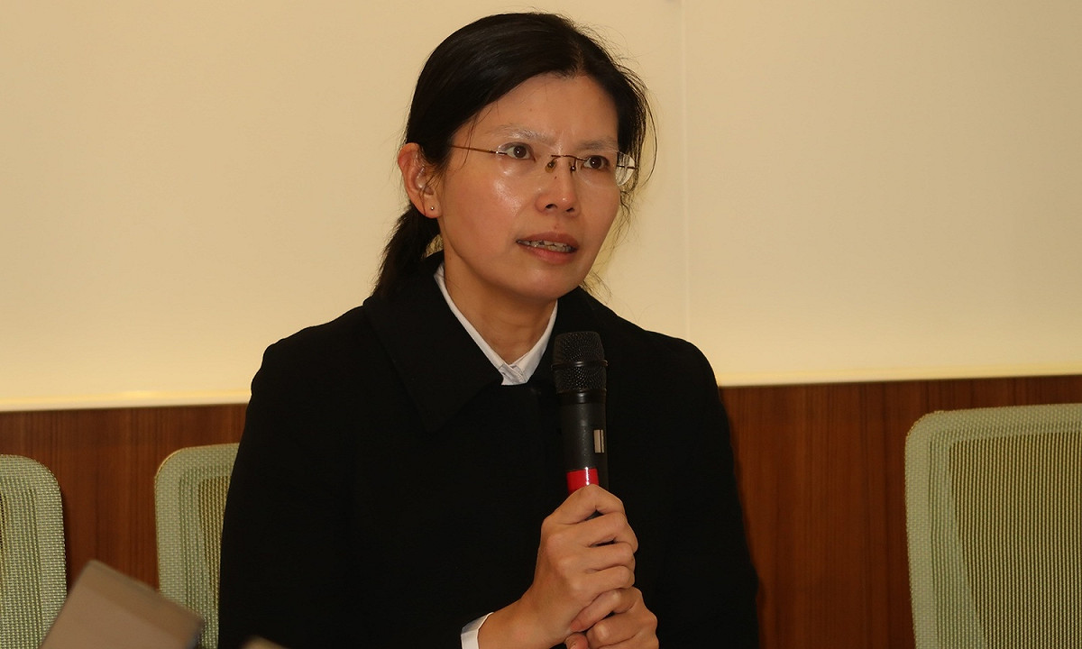 NGO工作者李明哲的妻子李凈瑜。 圖：林朝億/攝
