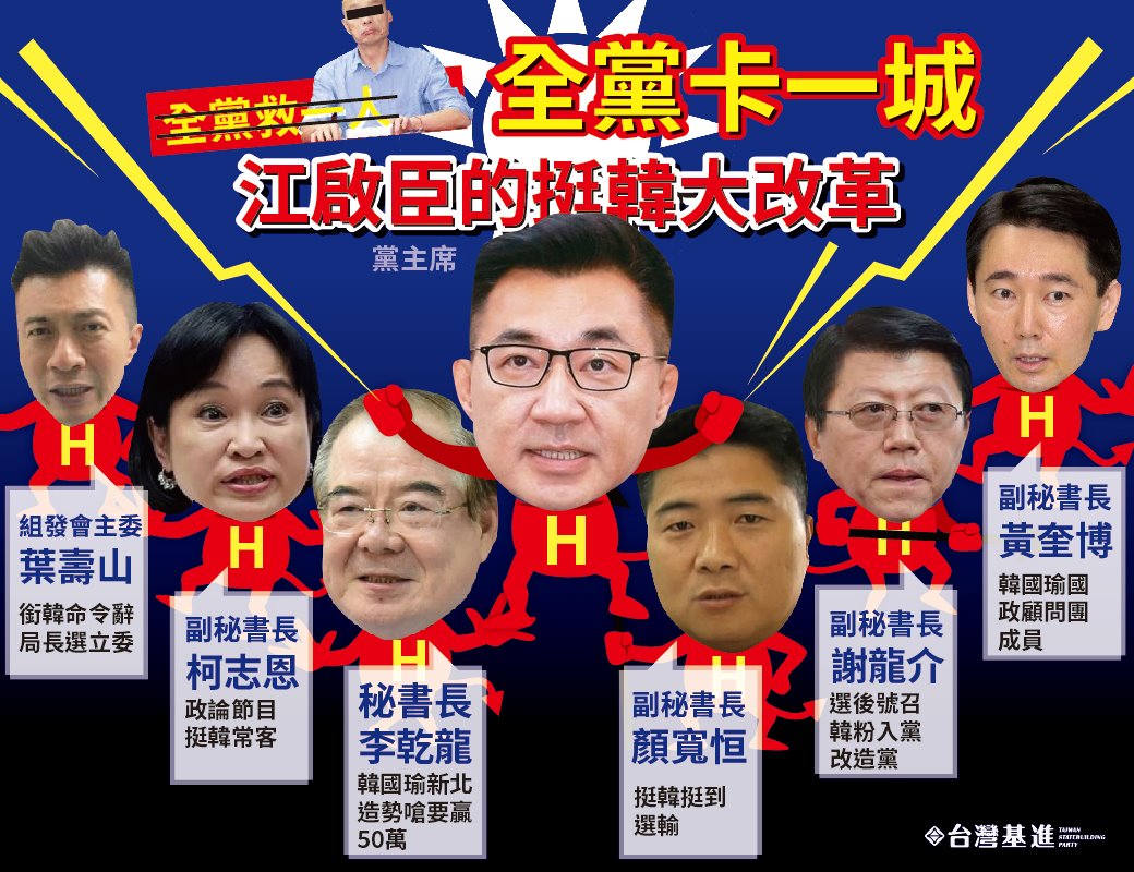 國民黨推「挺韓陣線」，台灣基進發文痛批 圖:擷取自臉書