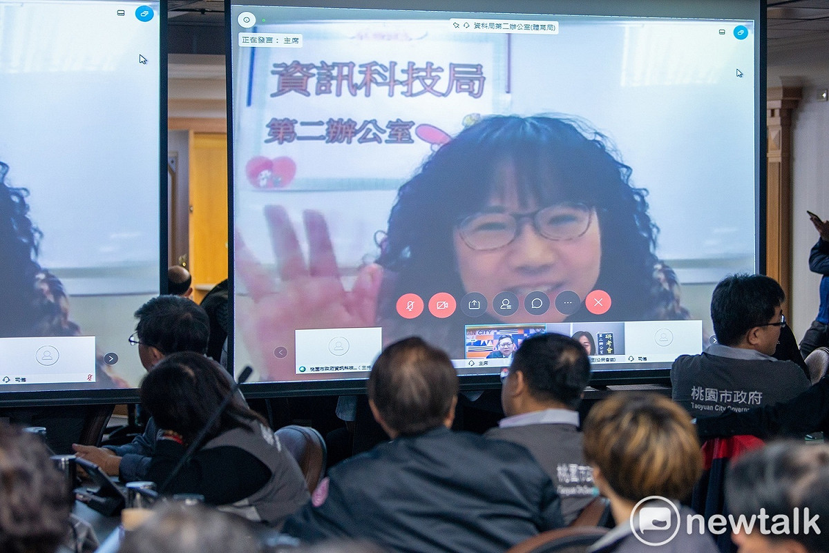 桃園市政府18、19日兩天有三局處進行居家辦公演練。 圖：林昀真／攝