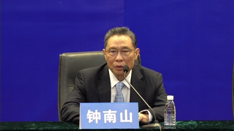 中國防疫專家鍾南山表示中國當前正全力研發針對變異毒株的疫苗。 圖：翻攝自人民日報臉書（資料照片）