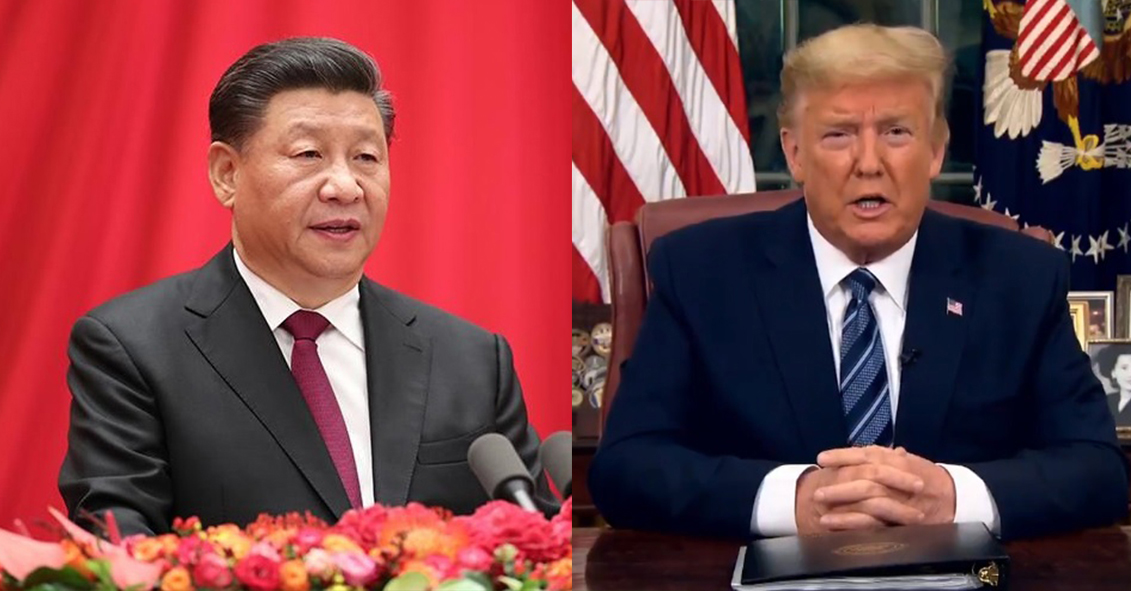 新冠病毒於全美迅速蔓延，此時中國正加速對外戰略腳步。 圖：新頭殼合成