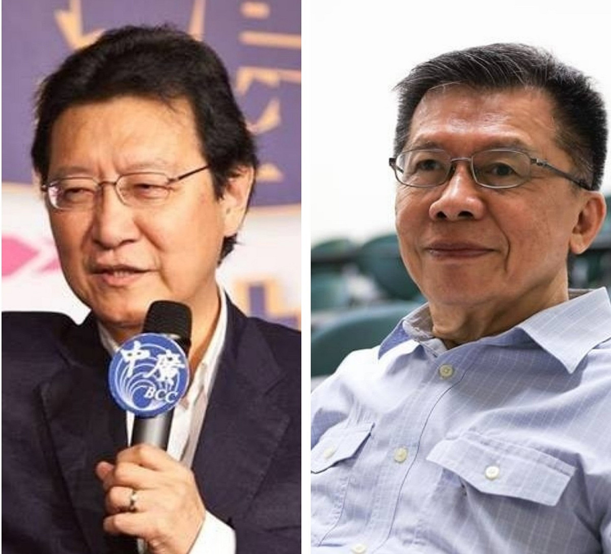 資深媒體人趙少康（左）日前表示，全球人口不斷增加，「就算沒有這個病，也有那個病」，但前立委沈富雄（右）聽到此話後不禁怒轟「很殘忍，趕快收回去！」 圖：新頭殼製作