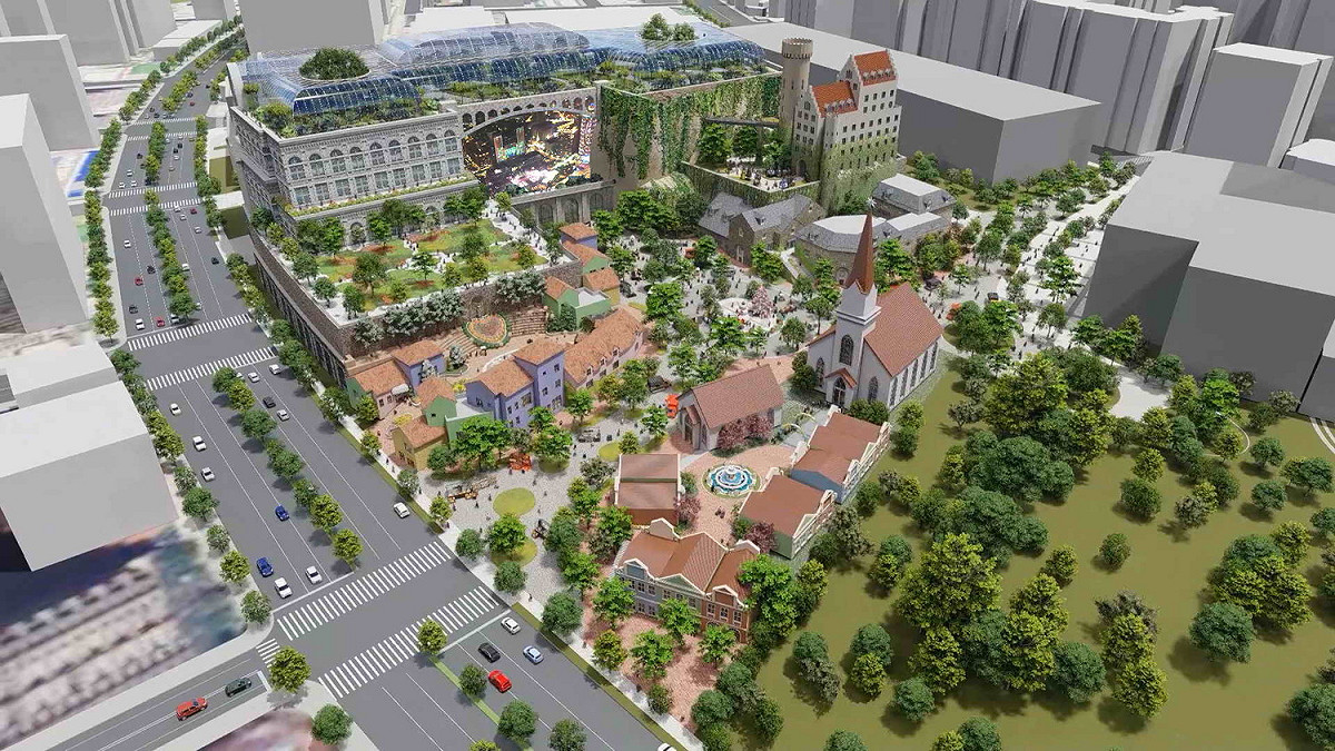三立「SET_Studio_Park」超級攝影棚模擬圖。 圖：三立影城提供