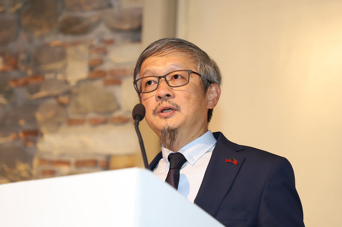 駐土耳其代表鄭泰祥呼籲支持台灣參與世界衛生大會（WHA）及世界衛生組織。 圖：翻攝自駐土耳其代表處臉書