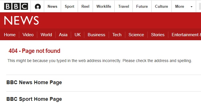 英國BBC已經撤掉英國情侶在台灣隔離的報導。 圖：翻攝自BBC