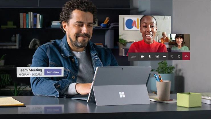 疫情推動遠距辦公需求，Microsoft Teams本月18日的活躍用戶達到4400萬人。 圖：取自Microsoft Teams官網