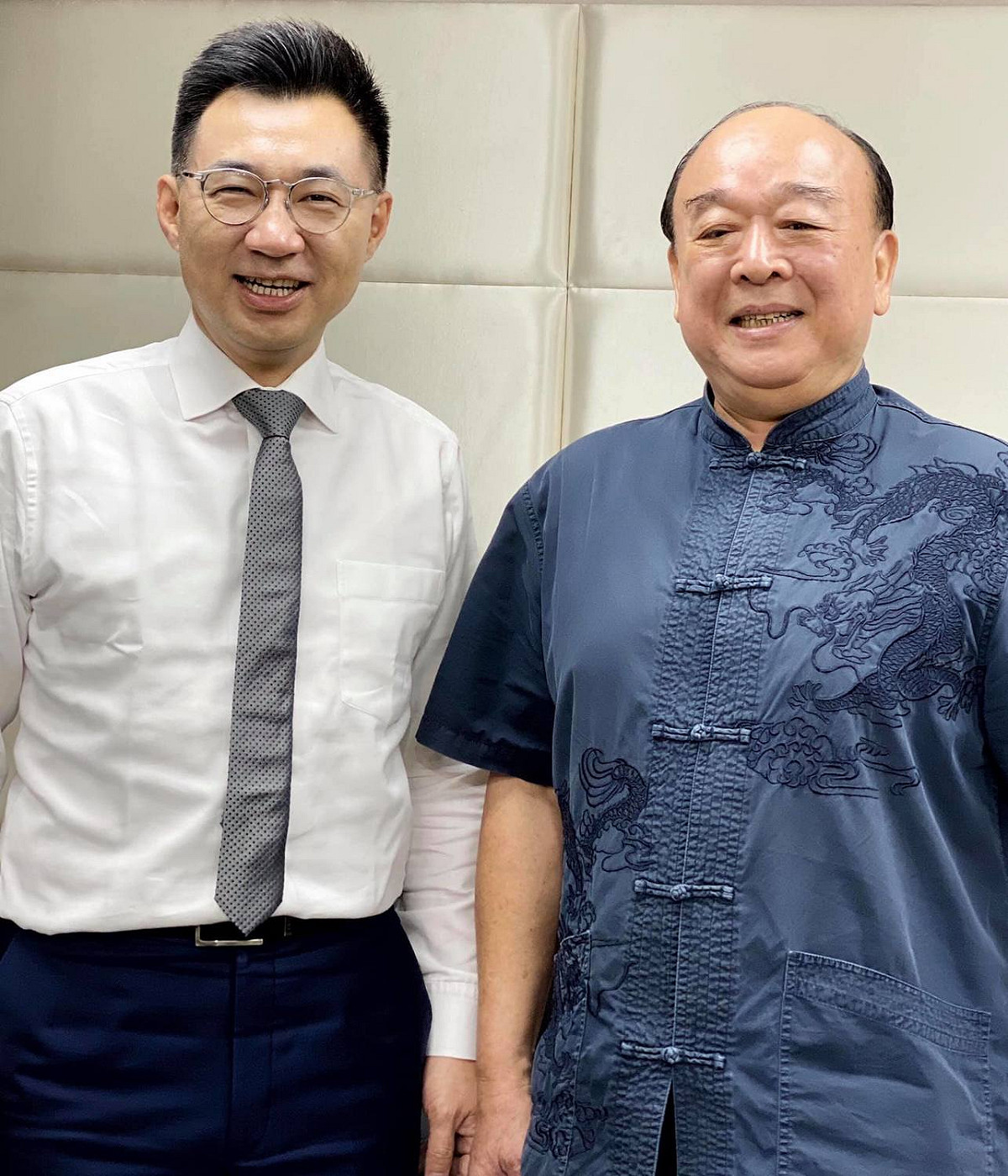 國民黨立委吳斯懷主動拜會江啟臣。 圖：擷取自吳斯懷臉書（資料照片）