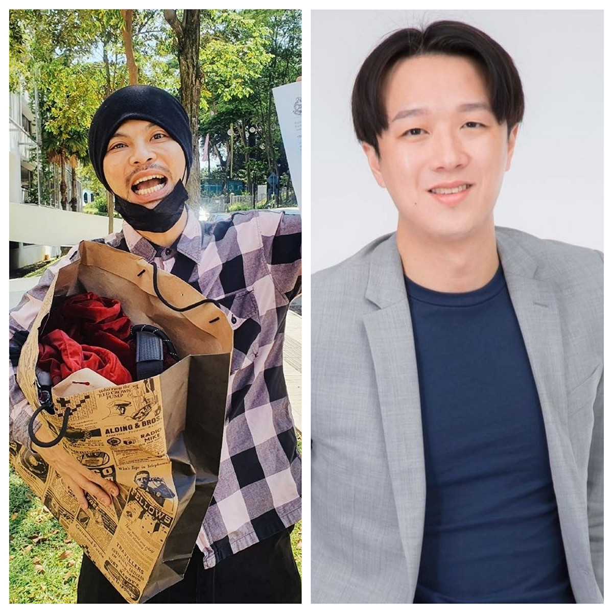黃明志(左)昨29日晚間反駁國民黨員李正皓(右)在政論節目對大馬疫情的言論。 圖：新頭殼合成