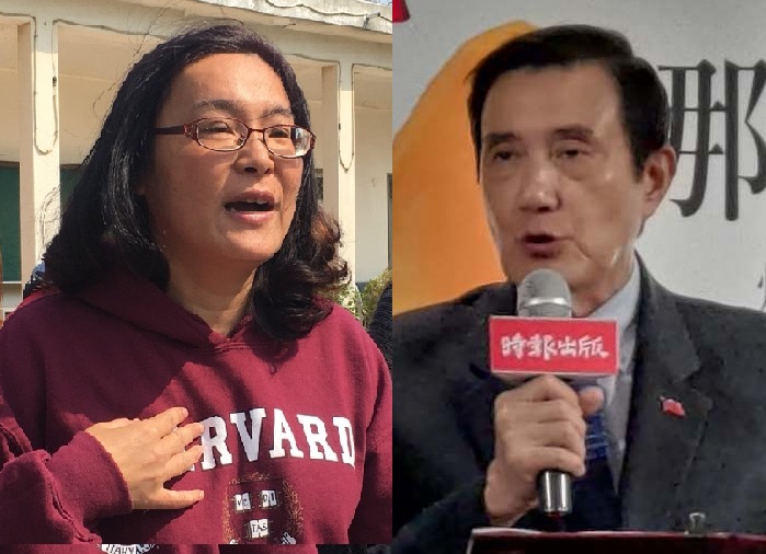 前總統馬英九(右)、國民黨立法委員陳玉珍（左）。 圖：新頭殼合成