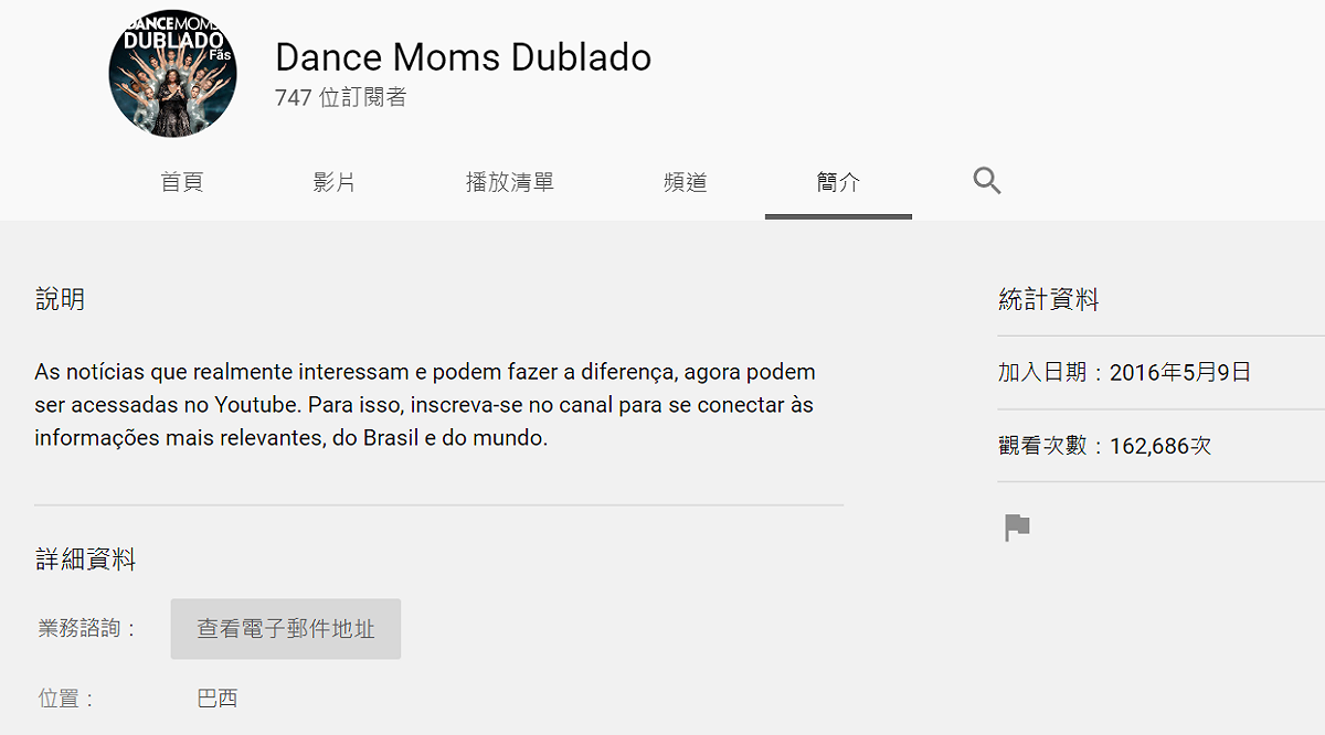 原始版本為來自巴西的影片。 圖：翻攝自Dance Moms Dublado youtube頻道