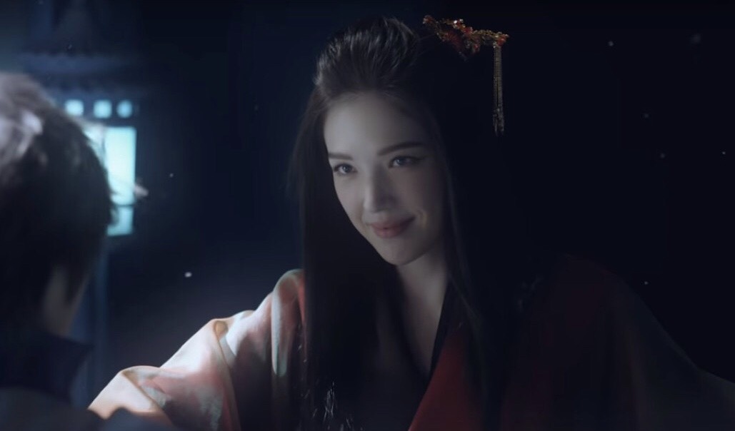 許瑋甯在與八三夭合作《蒼海一聲笑》MV中古裝扮相。 圖：擷取八三夭831【滄海一聲笑2020】YouTube