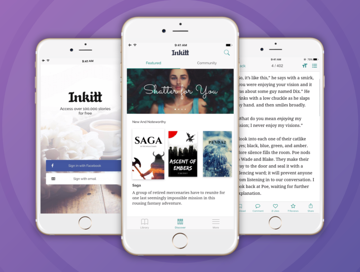 Inkitt 的使用畫面。 圖：取自Inkitt