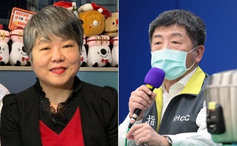 資深媒體人黃光芹、中央流行疫情指揮中心指揮官陳時中。 圖：新頭殼合成