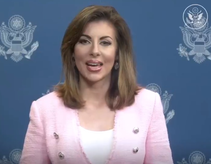 美國國務院發言人歐塔加斯（Morgan Ortagus）。 圖：翻攝Twitter