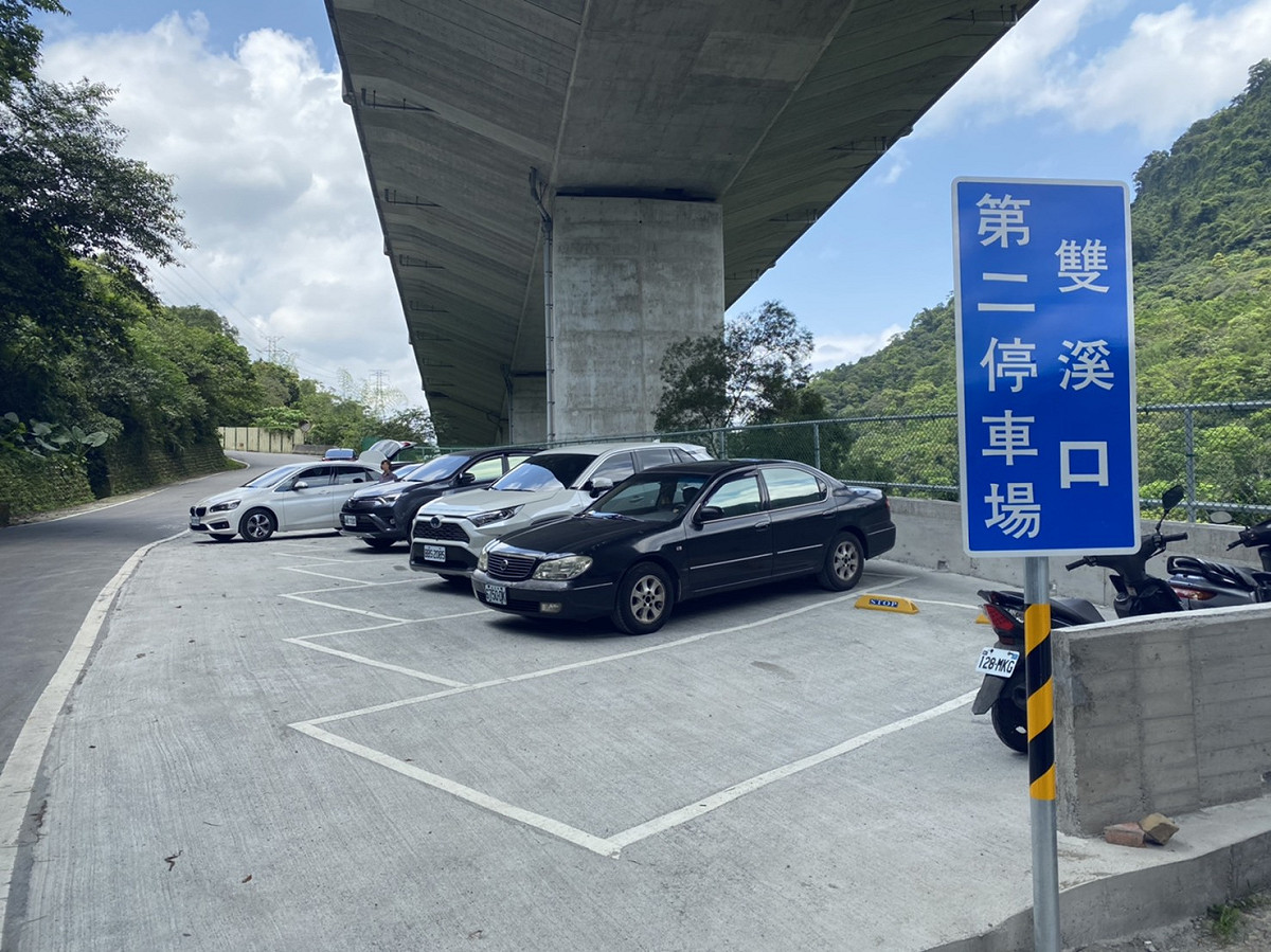 石碇區公所在雙溪口附近增建第二停車場。 圖：新北市石碇區公所/提供