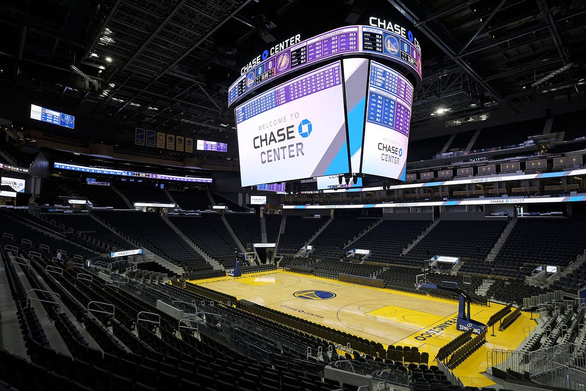 勇士新主場大通中心(Chase Center)，開放參觀。 圖／美聯社／達志影像