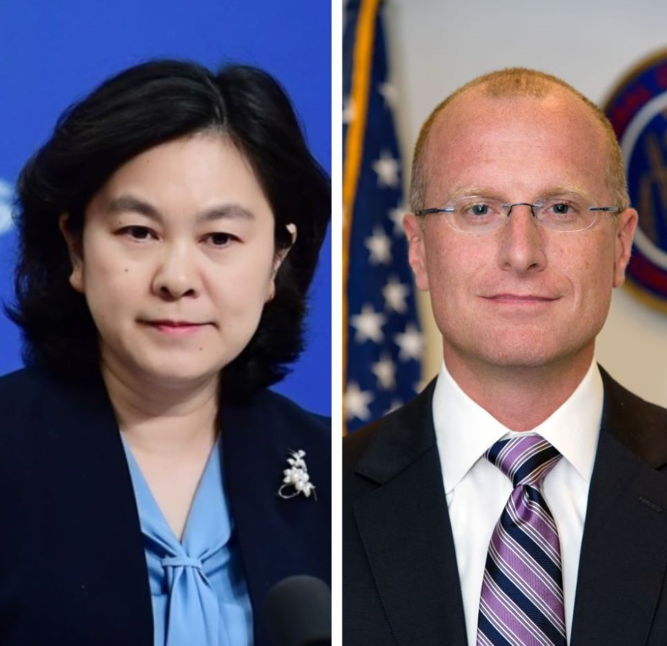 針對中國外交部發言人華春瑩堅稱，中國享有言論自由，美國國務院發言人歐塔加斯（Morgan Ortagus）立即要求想與武漢肺炎「發哨人」醫師艾芬對話。 圖：新頭殼製作
