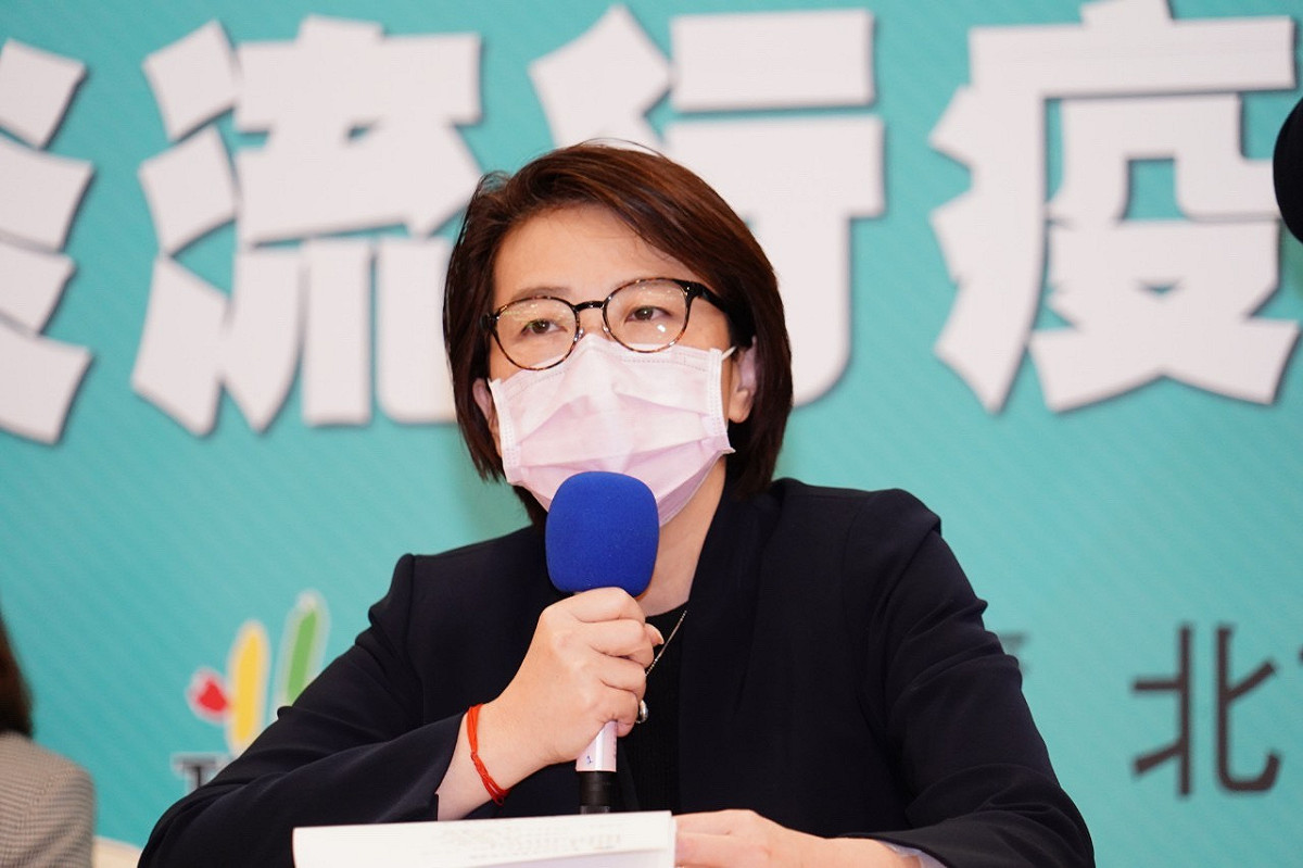 黃珊珊認為防疫不需要分藍綠，只要願意協助台北市政府防疫，都是一件好事。 圖：台北市政府／提供