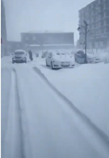 中國黑龍江省和吉林省多處近兩日突然降下大雪。 圖：擷取自Seuol Joy Youtube影片