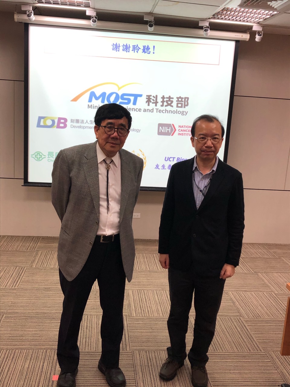 游正博 (左) 特聘講座教授與王勝弘博士。 圖 : 翻攝自most.gov.tw